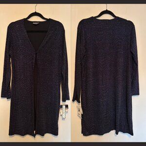 Notations 90s/Y2K long sleeve NWT deadstock glitter stretchy cardigan. Size M.